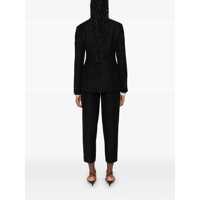 Rochii TELA Dama - Rochii TELA Black Double-Breasted Suit With Notched Revers In Linen And Viscose Blend Woman Black Femei (BM 17320572) - B-mall.ro