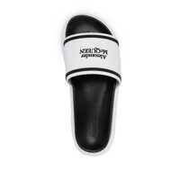 Sandale Dama - Sandale Alexander McQueen Alexander McQueen Logo Detail Rubber Slides WHITE Femei (BM 17320641) - B-mall.ro