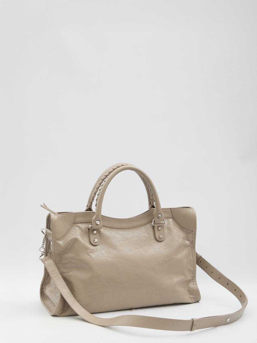Genti de mana Balenciaga Le City Medium Bag Beige Femei (BM 17322180) 2