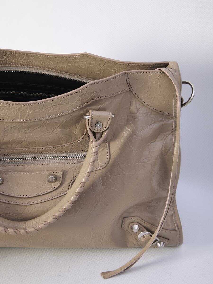 Genti de mana Balenciaga Le City Medium Bag Beige Femei (BM 17322180) 4