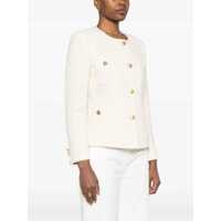 Imbracaminte Tagliatore Dama - Geci Tagliatore Beverly White Jacket With Metal Buttons In Cotton Tweed Woman WHITE Femei (BM 17322654) - B-mall.ro