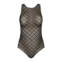 Body-uri Elisabetta Franchi Jacquard Tulle Bodysuit Femei