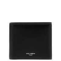 Portofele Dolce & Gabbana Black Pebbled Calfskin Leather Wallet Barbati
