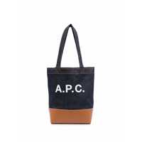 Genti de mana A.P.C Woman Fabric And Leather Tote Bag With Print Barbati