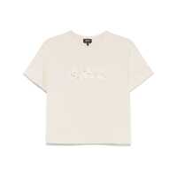 Tricouri 'Annie' Beige T-Shirt With Logo Print On The Front In Cotton Woman Femei