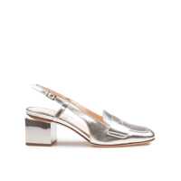Mocasini Agl Leather Moccasin With Metallic Effect Femei