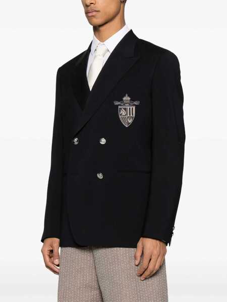 Costume Fendi Fendi Double-Breasted Wool Jacket BLUE Barbati (BM 17324061) 3