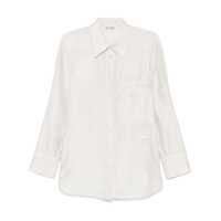 Camasi White Shirt With Classic Collar And Rear Strap In Tech Fabric Woman Femei