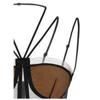 Imbracaminte NENSI DOJAKA Dama - Topuri NENSI DOJAKA Nensi Dojaka Sheer Corset Top Black Femei (BM 17326074) - B-mall.ro