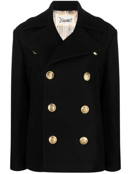 Geci DSQUARED2 DSQUARED2 Wool Blend Peacoat Black Femei (BM 17327049) 1