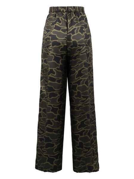 Pantaloni casual Aspesi Aspesi Printed Silk Pants GREEN Femei (BM 17327742) 2