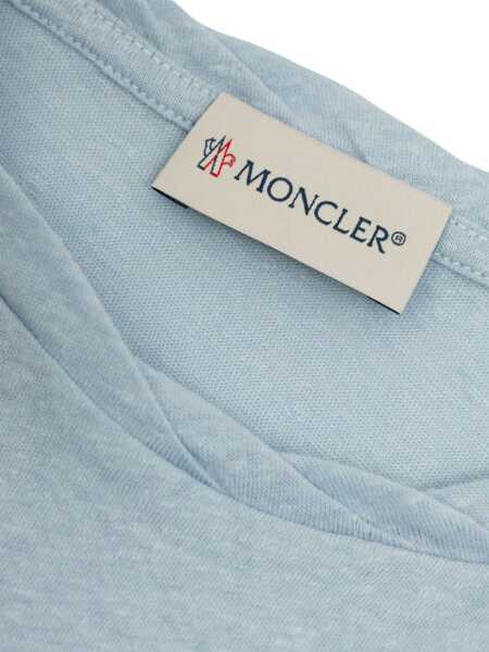 Tricouri Moncler SS T-SHIRT Light Blue Fete (BM 17328201) 3