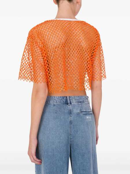 Bluze MOSCHINO JEANS Cropped Mesh Top ORANGE Femei (BM 17328313) 3