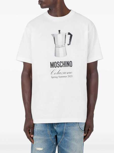 Tricouri Moschino Breakfast T-Shirt WHITE Barbati (BM 17328418) 2