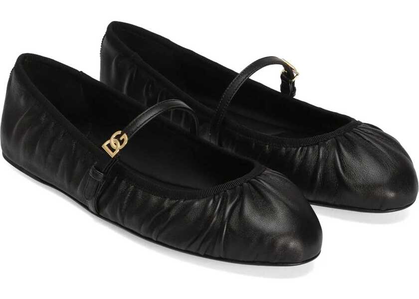 Balerini Dolce & Gabbana Nappa Ballerina BLACK Femei (BM 17328430) 2