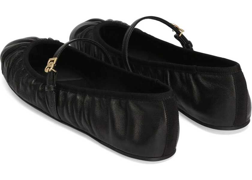 Balerini Dolce & Gabbana Nappa Ballerina BLACK Femei (BM 17328430) 3