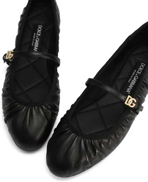Balerini Dolce & Gabbana Nappa Ballerina BLACK Femei (BM 17328430) 4