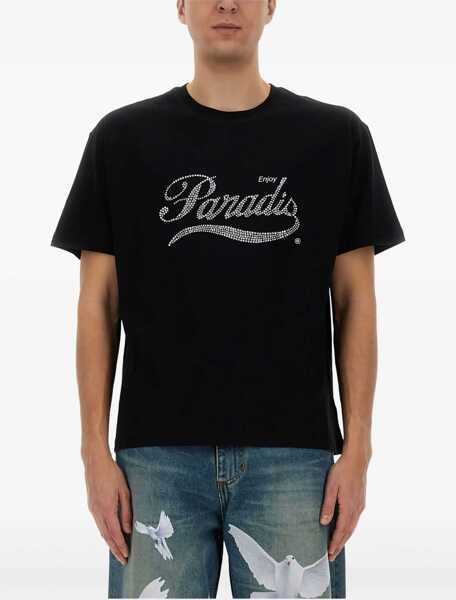 Tricouri 3.PARADIS Crystal Logo T-Shirt BLACK Barbati (BM 17328457) 3