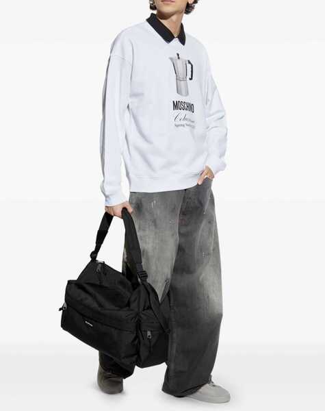 Bluze de trening Moschino Breakfast Sweatshirt WHITE Barbati (BM 17328487) 2