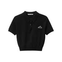 Tricouri Polo Alexander Wang Black Viscose Polo Shirt Femei