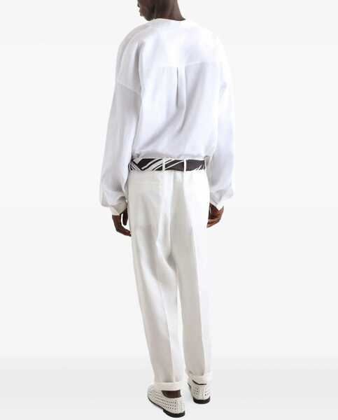 Camasi casual Dolce & Gabbana Linen Shirt WHITE Barbati (BM 17330980) 3