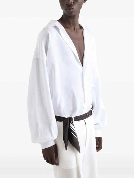 Camasi casual Dolce & Gabbana Linen Shirt WHITE Barbati (BM 17330980) 4