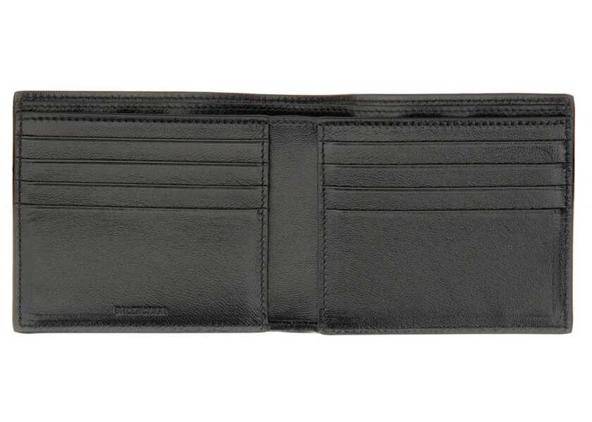 Portofele Balenciaga Bi-Fold Leather Wallet BLACK Barbati (BM 17331841) 2