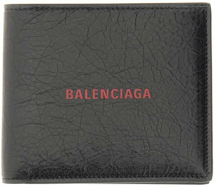 Portofele Balenciaga Bi-Fold Leather Wallet BLACK Barbati (BM 17331841) 1