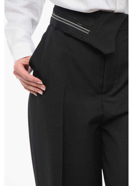 Pantaloni office Fendi Cropped Carrot Fit Pants Black Femei (BM 17331985) 2