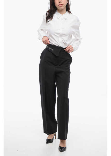 Pantaloni office Fendi Cropped Carrot Fit Pants Black Femei (BM 17331985) 3