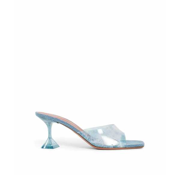 Saboti AMINA MUADDI Amina Muaddi Lupita Glass Pvc Denim Mules Blue Femei (BM 17332314) 3
