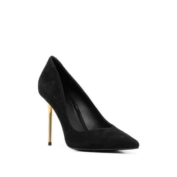 Pantofi cu toc Balmain Balmain Suede Pumps Black Femei (BM 17332329) 2