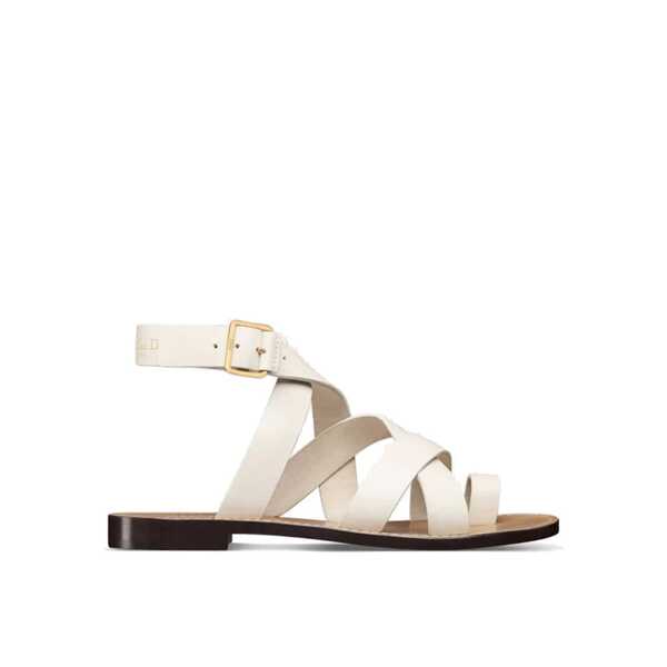 Sandale Dior Dior Sun Leather Flat Sandals White Femei (BM 17332359) 3