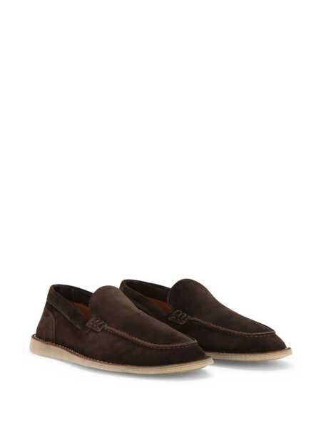 Mocasini Dolce & Gabbana Dolce & Gabbana Suede Loafers Brown Barbati (BM 17332371) 2