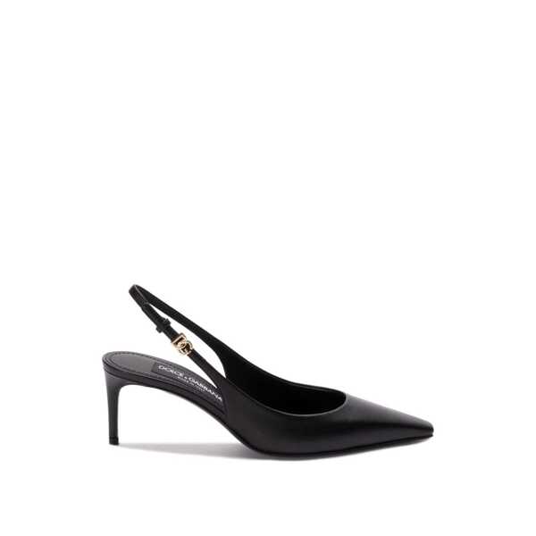 Pantofi cu toc Dolce & Gabbana Dolce & Gabbana Leather Slingback Pumps Black Femei (BM 17332377) 3