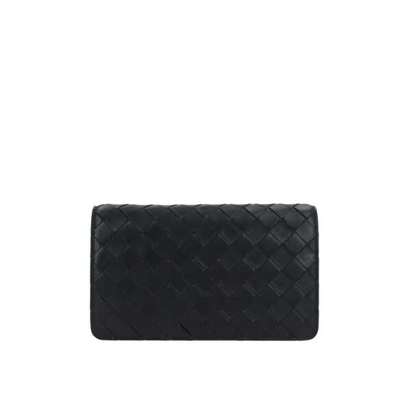 Genti de mana Bottega Veneta Bottega Veneta Intrecciato Leather Pouch Black Femei (BM 17332539) 3