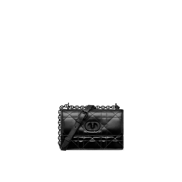 Genti de mana Dior Dior Caro Patent And Matte Shoulder Bag Black Femei (BM 17332578) 3