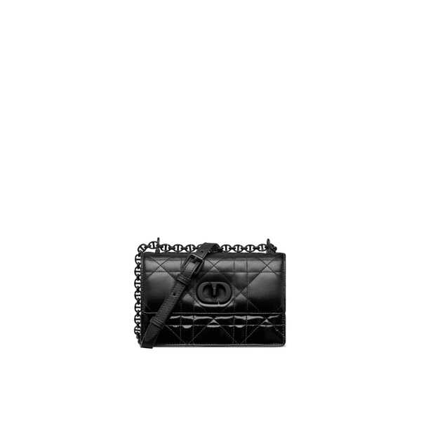 Genti de mana Dior Dior Caro Patent And Matte Shoulder Bag Black Femei (BM 17332578) 1