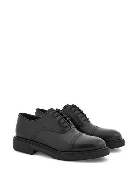Pantofi Oxford Salvatore Ferragamo Salvatore Ferragamo Leather Oxford Black Barbati (BM 17332695) 2