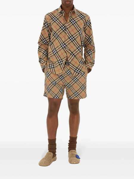 Camasi Burberry Burberry Checked Plaid Shirt Brown Barbati (BM 17332890) 2