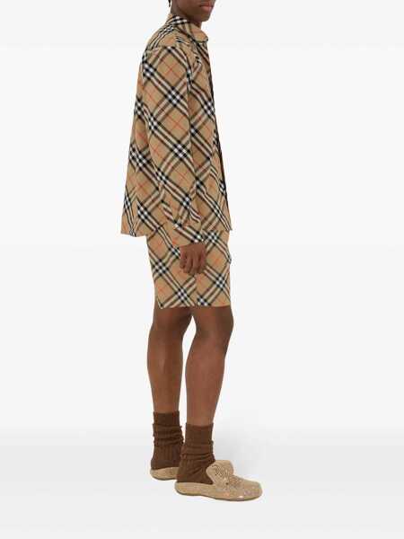 Camasi Burberry Burberry Checked Plaid Shirt Brown Barbati (BM 17332890) 3