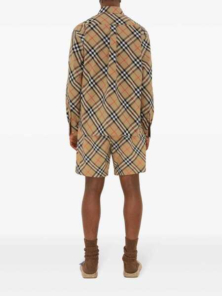 Camasi Burberry Burberry Checked Plaid Shirt Brown Barbati (BM 17332890) 4