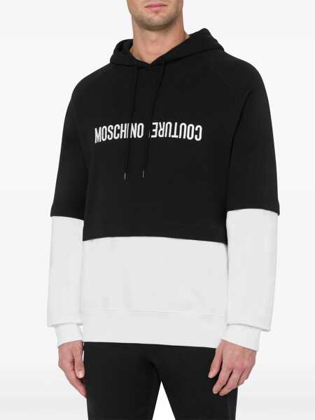 Bluze de trening Moschino Moschino Cotton Hooded Sweatshirt Black Barbati (BM 17332899) 2