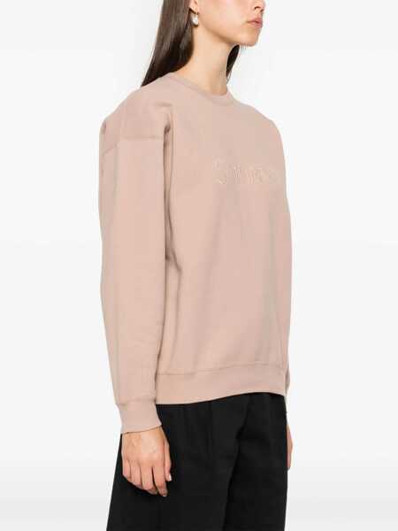 Bluze de trening Saint Laurent Saint Laurent Cotton Logo Sweatshirt Pink Femei (BM 17332917) 3