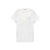 Tricouri Max Mara Dama - Tricouri Max Mara Max Mara Mango Logo Embroidered Cotton T-Shirt White Femei (BM 17332938) - B-mall.ro