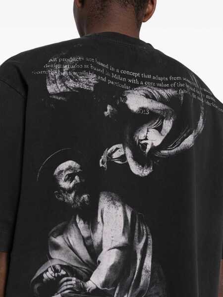 Tricouri Off-White Off White S.Matthew Skate Logo-Print T-Shirt Black Barbati (BM 17333019) 5