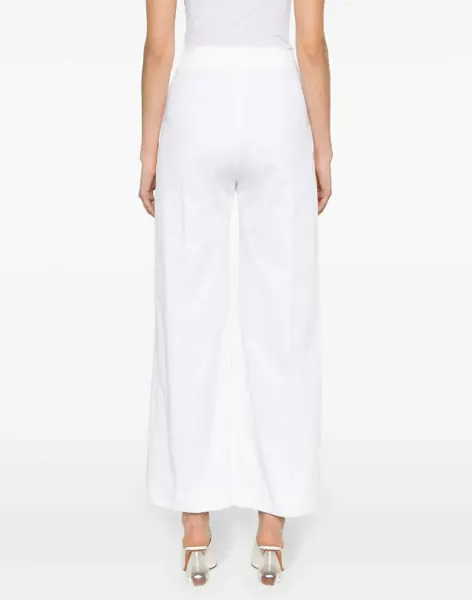 Pantaloni casual Patou High-Waisted Palazzo Pants White Femei (BM 17333107) 4