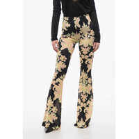 Pantaloni casual Floral High-Waisted Pants Femei