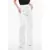Alexander McQueen Wide-Leg Denims With Metal Logo White