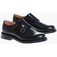 Mocasini Brushed Leather Monk Strap Loafers Barbati